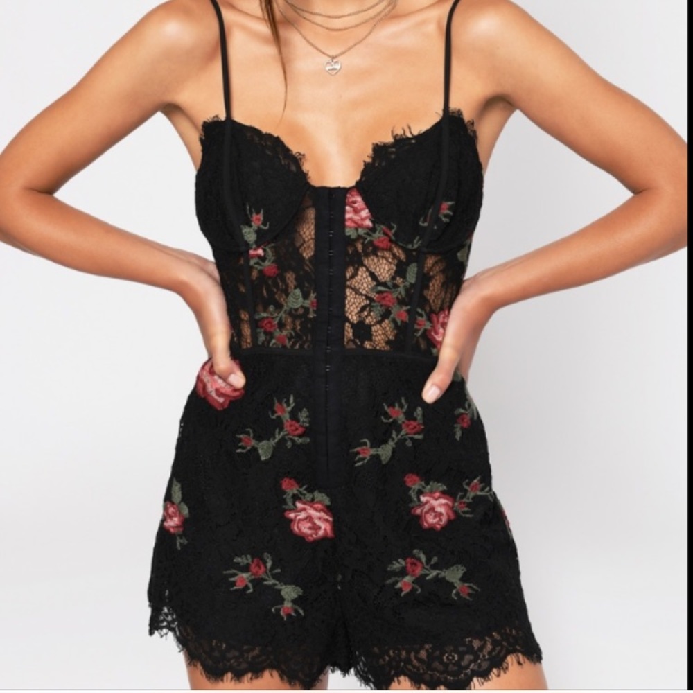 Tobi Lace Flower Romper